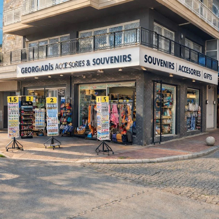 Georgiadis Accessories & Souvenirs, storefront in Alexandroupoli